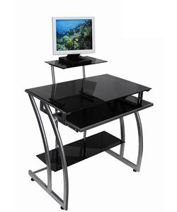 Стеклянный компьютерный стол GD-010/Black
